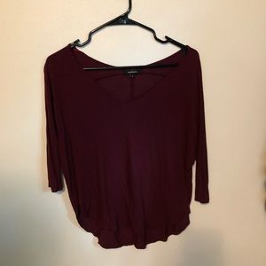 3/4 Sleeve V Neck